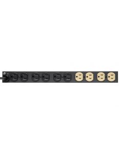 EATON TRIPP LITE PDU - Surge Protector, 1U Rack-Mount, Locking Switch Cover, 12 Outlets, NEMA 5-15R, 15 A, 120 V